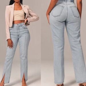 Abercrombie 90s straight ultra high rise jeans